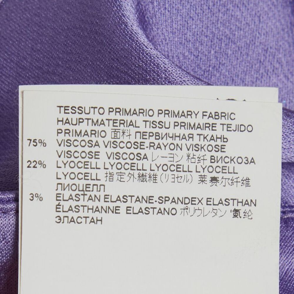 Just Cavalli Purple Satin Asymmetric Skirt M - Picture 7 of 7